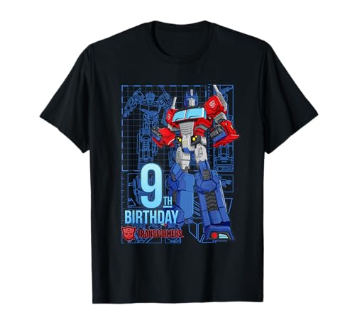 Transformers Optimus Prime 9th Birthday T Shirt Herren