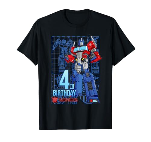 Transformers Optimus Prime 4th Birthday T Shirt