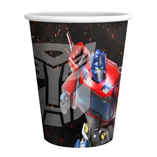 Party Factory Transformers 8 Pappbecher 250ml Einwegbecher Papierbecher