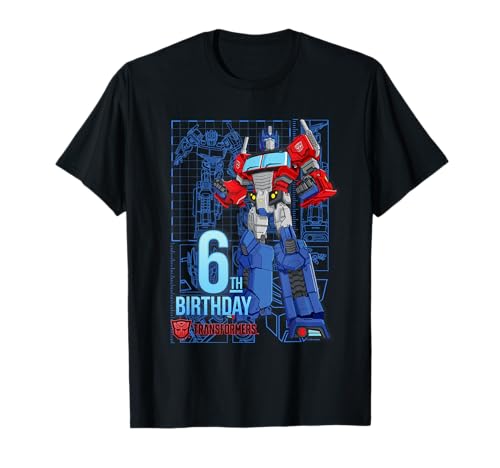 Transformers Optimus Prime 6th Birthday T Shirt