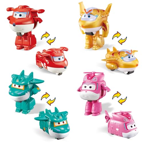 Super Wings Transforming Figuren 4 Pack 5 Cm