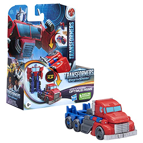 Transformers Spielzeug Earthspark 1 Step Flip Changer Optimus